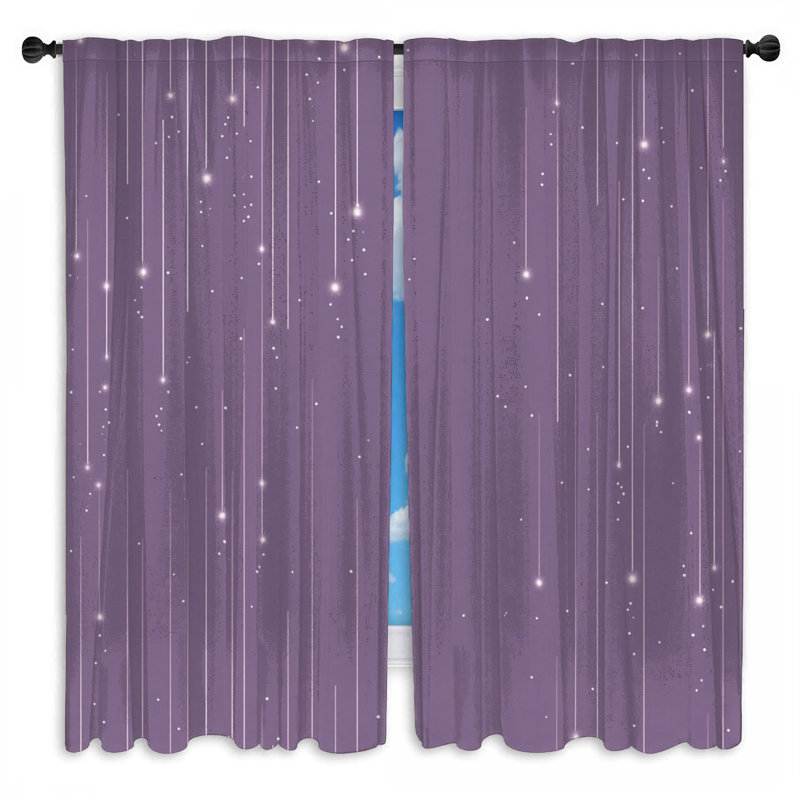 Rideaux obscurcissant et obscurcissant à motif d'étoiles - 2 panneaux, 20 po x 80 po - 2 panneaux, Transparent