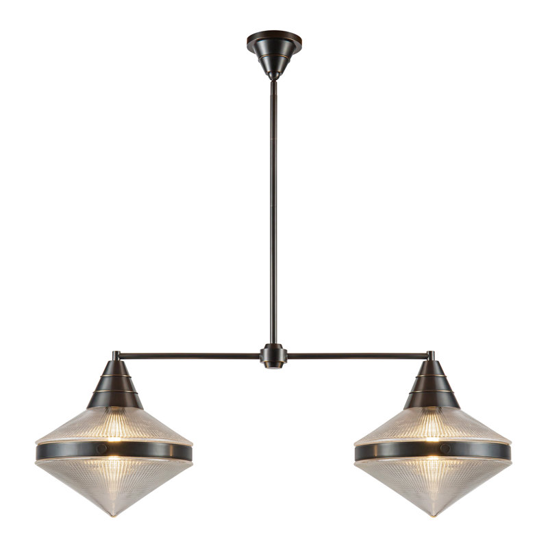 Luminaire suspendu linéaire à 2 lumières Willard, Bronze urbain