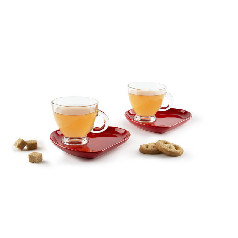 Heart Glass Coffee Cup