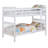 White Slatted Headboard Twin/Twin Bunk Bed