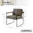 Avelina Modern Faux Leather Ergonomic Armchair with Metal Base-89059650