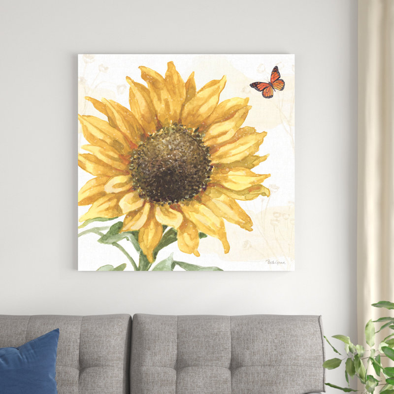 Sunflower Splendor IX par - impression, H 36 po x l 36 po, Toile tendue, Non