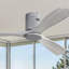 Ventilateur de plafond encastré 52 pouces DC 3 pales en bois sculpté, ventilateur silencieux, télécommande réversible sans lumière