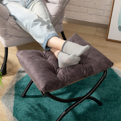 Quintanar 47cm Wide Solid Colour Footstool Ottoman