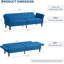 Canapé-lit futon de 89 pouces avec causeuse moderne convertible, inclinaison à positions multiples avec dossier et accoudoirs réglables, canapé-lit peu encombrant pour le salon