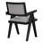 Lixy Magnolia Black Solid Wood and Upholstered Arm Chair