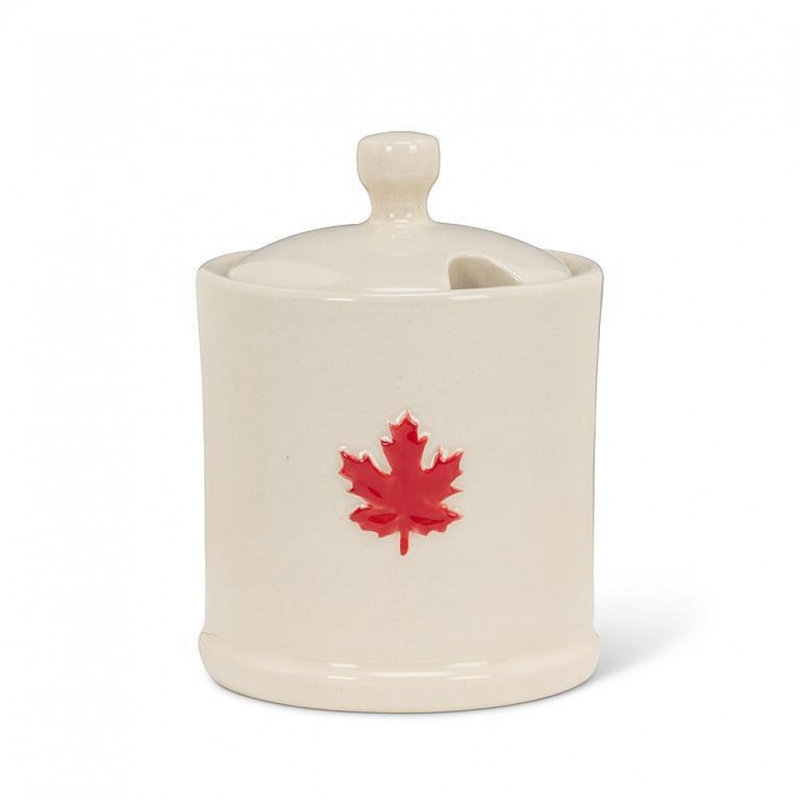 Maple Leaf Décor Covered Jam Jar