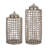 Decorative Metal Aluminum Jar with Lid - Glam Sculptural Accent Container Featuring Modern Openwork Design for Stylish Contemporary Statement Piece Displays-89110063-89110062