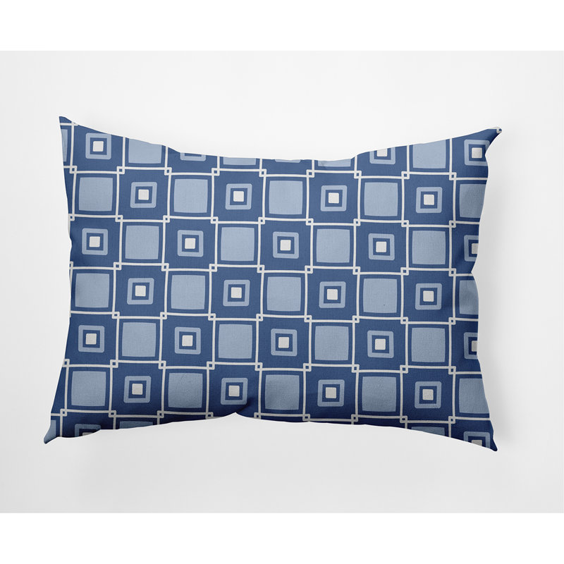  Housse et insert de coussin rectangulaire carré d'extérieur, bleu