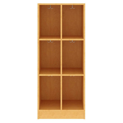 Armoire de rangement double à six compartiments pour salle de classe