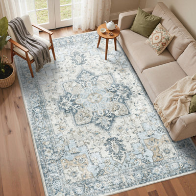 Tapis rond lavable à la machine Roehit