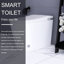 Toilette blanche intelligente avec affichage à DEL