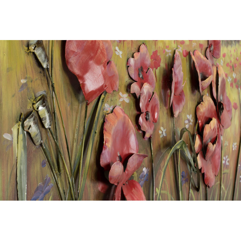 Handmade Farmhouse Plants & Flowers Wall Decor on Metal