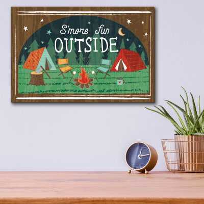 «Comfy Camping 7» par Melissa Averinos, art mural en verre acrylique
