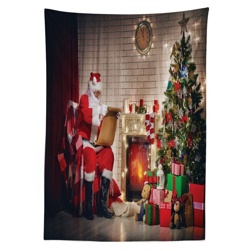 Santa Tablecloth, 90" x 60"