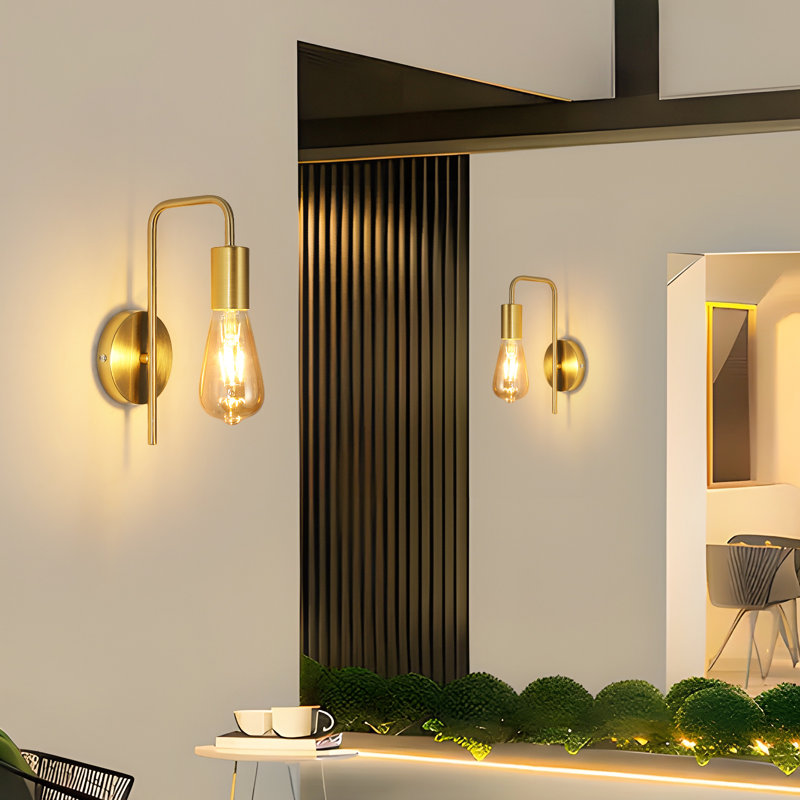 40W Vintage Wall Sconce, Gold