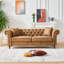 Ensemble de canapé Chesterfield à trois places et deux places avec revêtement en tissu High-Tech, accoudoirs roulés, design moderne Mid-Century et structure en bois durable pour le salon ou le bureau.