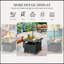 Table d'appoint avec structure en acier et trou de parasol pour l'extérieur, mobilier de patio durable et élégant