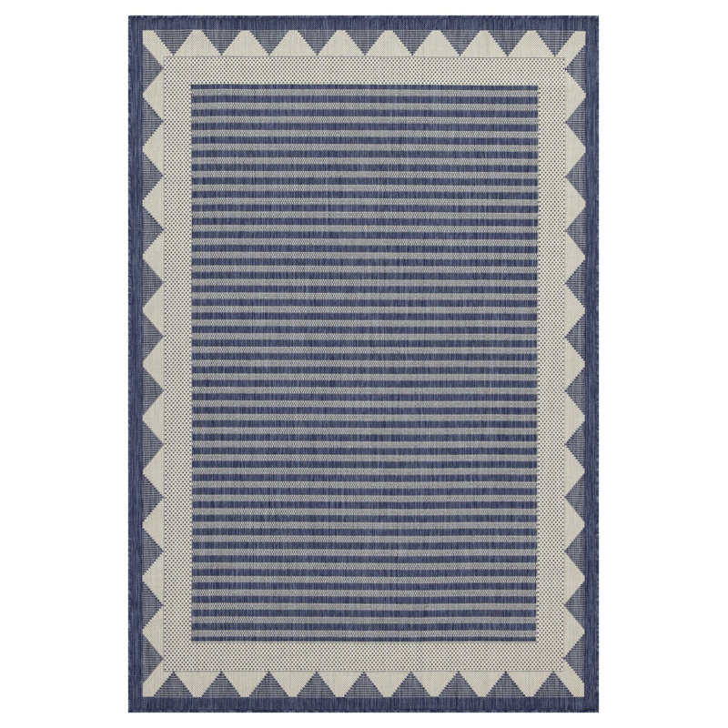 Sunshine 5 Ft. 3 In. X 7 Ft. 3 In. Indoor Outdoor Flatweave Area Rug - Stain Resistant, Kid & Pet Friendly, Easy Clean