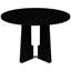 Table de salle à manger ronde de 43 po, noire, et installation de 40 minutes pour 4 tables modernes de 43 po, pour 4, simples
