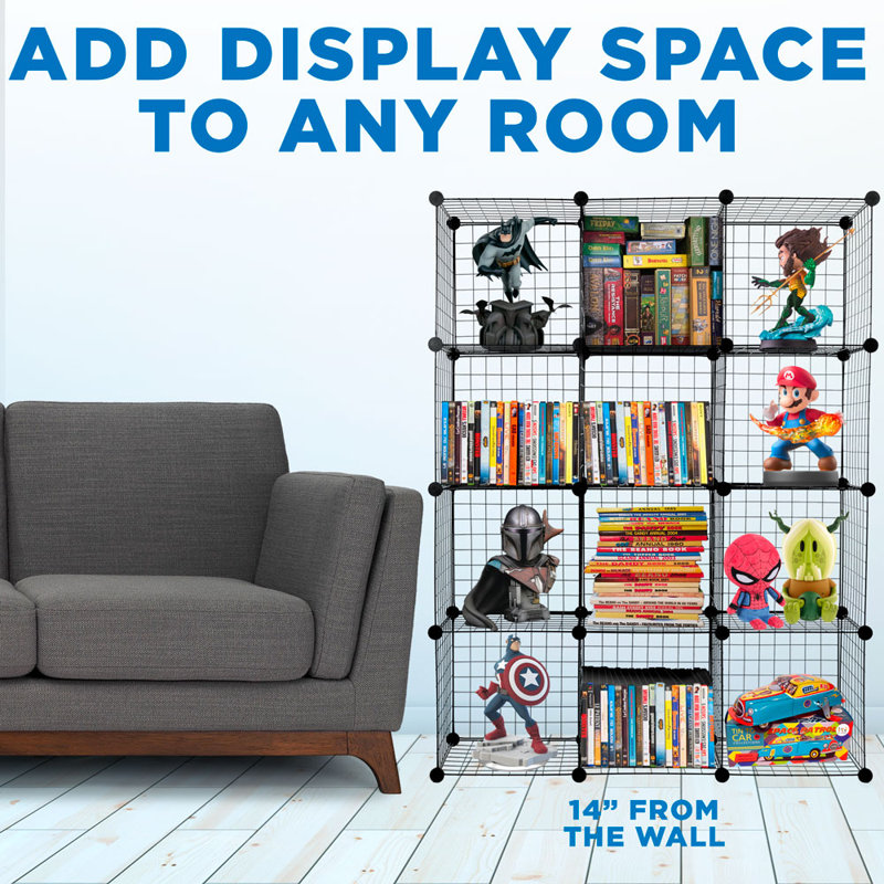 Mount-It! Wire Cube Storage Organizer - 12 Cubes