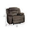 Fauteuil inclinable manuel oscillant traditionnel de 37,5 po Jannali - Fauteuil inclinable en microfibre, console centrale intégrée et accoudoirs moelleux-1172540727