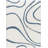 Rectangle Battie Machine Woven Polyester Area Rug in Blue/White-1519535831