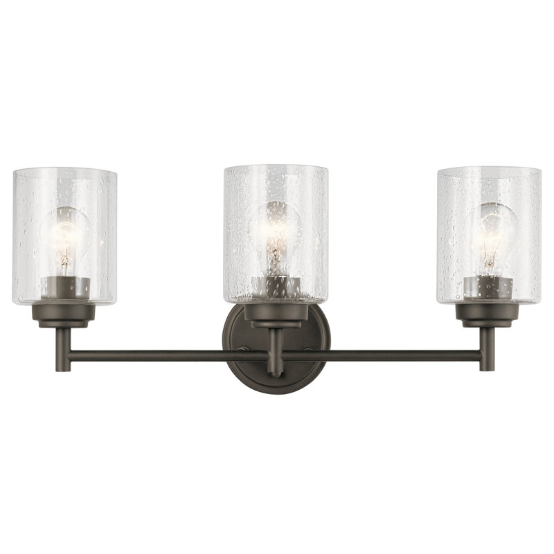Winslow 21.5" Bronze and Black 3-Light Wall Sconce