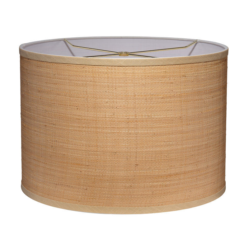 Drum Raffia Shade, Large, 11.5"H x 16.5"W x 16.5"D