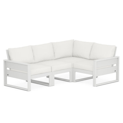 Ensemble de conversation d'extérieur pour 3 personnes avec coussins POLYWOOD Eastport