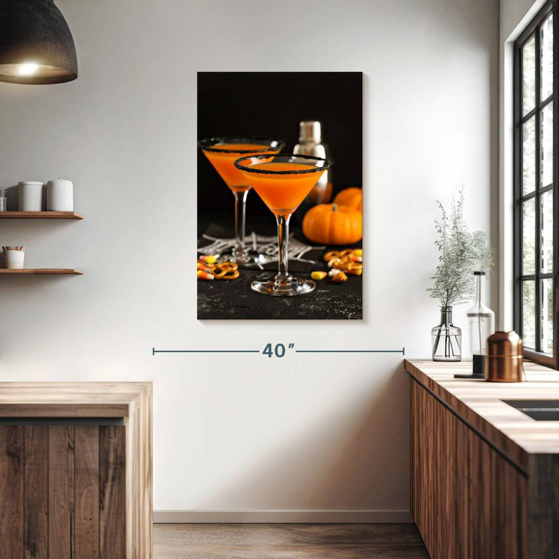 Yarlin - citrouille martini cocktail, H 39 po x l 26 po