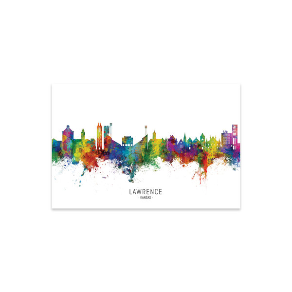 iCanvas Lawrence Kansas Skyline Print On Acrylic Glass | Wayfair