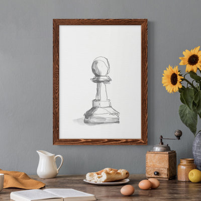 Chess Room Study VI, toile encadrée de qualité supérieure - prête à être accrochée