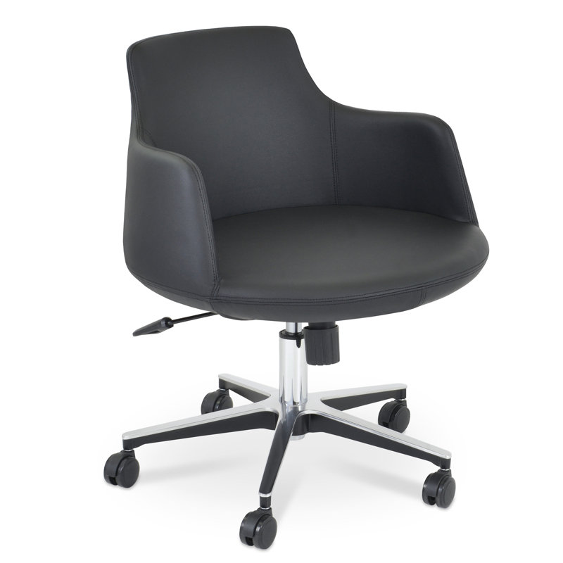 Chaise de travail Dervish, Cuirette - Noir