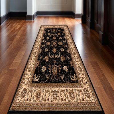 Tapis de couloir oriental 12 pi beige et crème