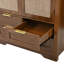 Modern Wardrobe with Curved Doors, Hanging Rail and Drawers for Bedrooms and Entryways