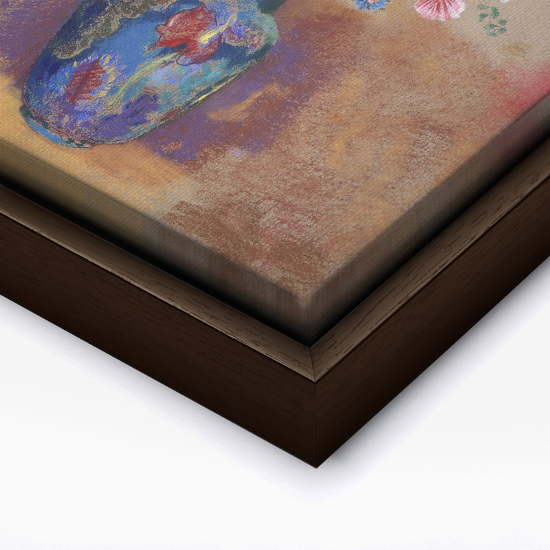 Bouquet de fleurs n ° 1, Canvas, 08"H x 10"W, Brown Framed