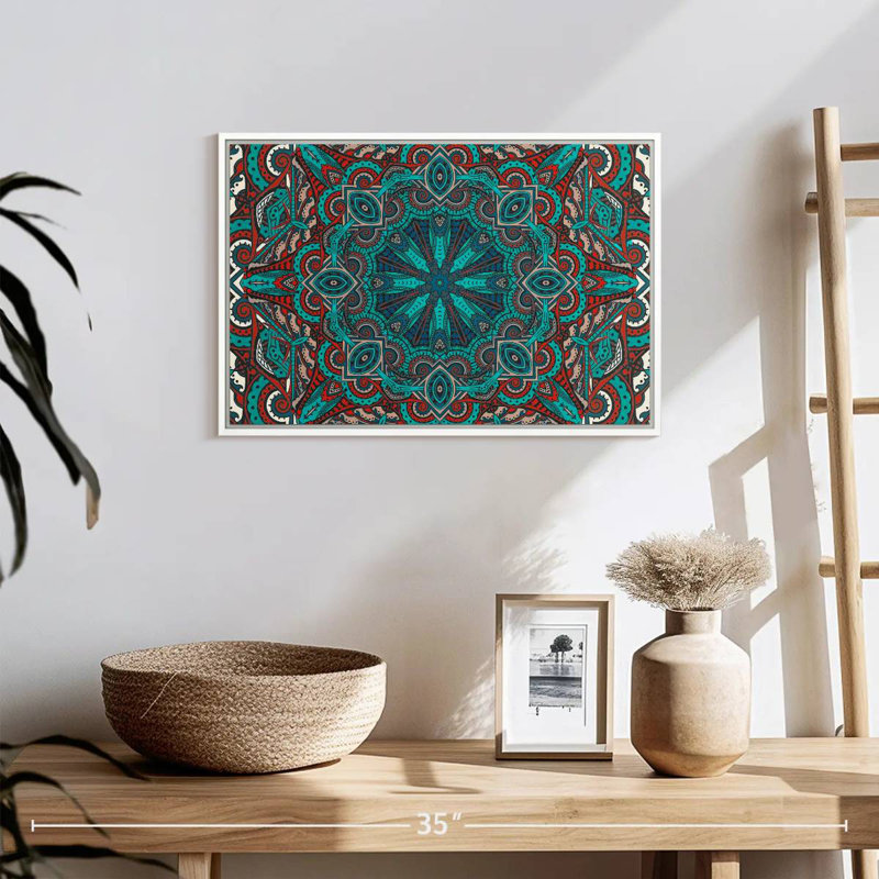 Mer marocaine II, Cadre flottant blanc, 19 po x 13 po