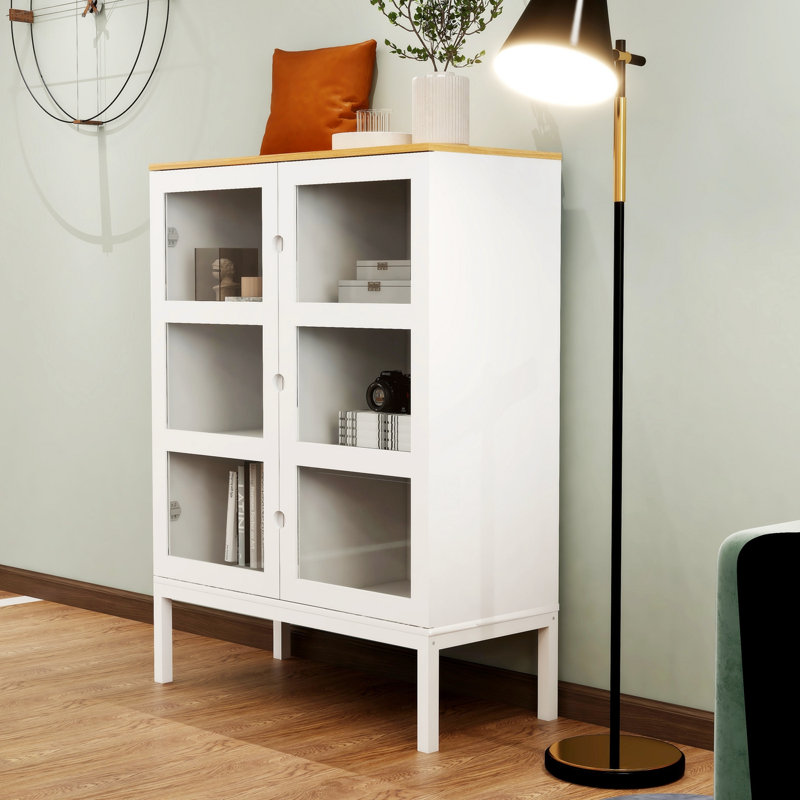 Vitrine moderne à 2 portes et 3 niveaux