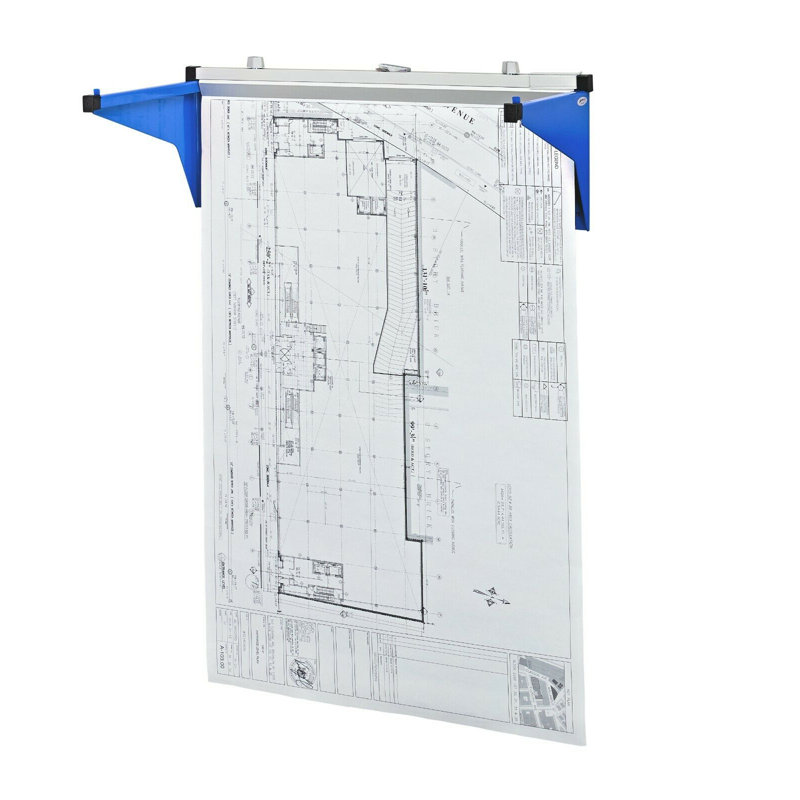 Chariot de classement mural à levée déroulante blueprint
