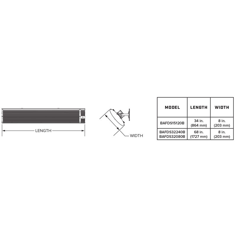 Vesper 1500 Watt Electric Ceiling Mounted Patio Heater