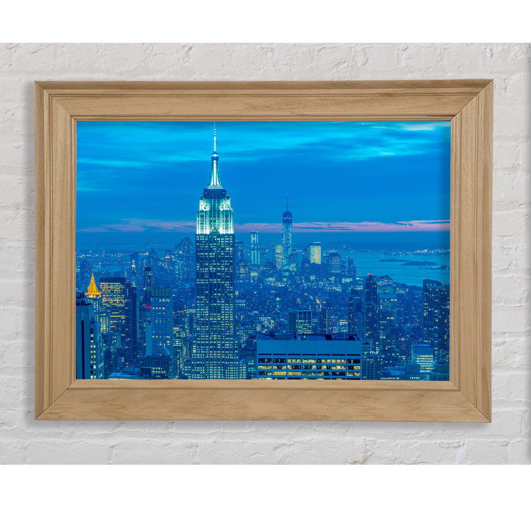 Empire State Building Blues - Einzelner Bilderrahmen Kunstdrucke