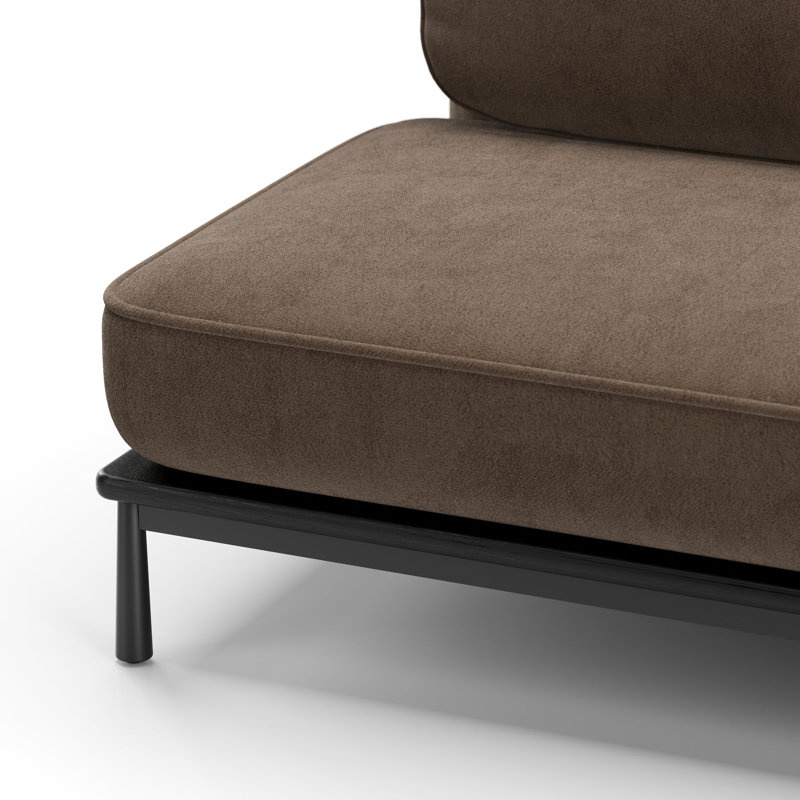 Arc Sofa Two-Seater High Back Middle, Black Oak, Jade 101