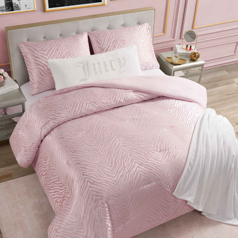 Juicy Couture Sparkle Zebra Jacquard Comforter Sets, King
