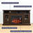 Rustic Electric Fireplace TV Stand With Glass-Door Cabinets, Adjustable Shelves & 22-Level Temperature Control-1593508520