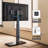 FITUEYES Swivel Floor TV Stand with Power Outlet for 27-65 inch TVs with Iron Base , Modern TV Mount with Height Adjustable and Holds up to 88LBS-100137716