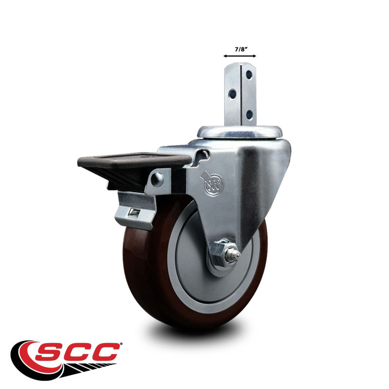 Polyurethane Casters, Maroon