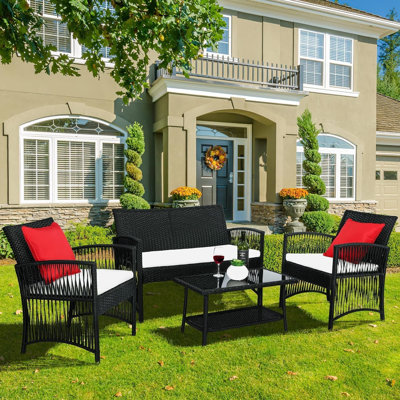 Norel 4 - Person Garden Lounge Set with Cushions