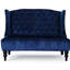 Superbe velours bleu marine avec oreilles captivantes et coutures de diamants exquises