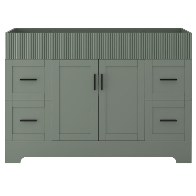 Breonica 48" Freestanding Single Sink Bathroom Vanity Base Only, Sink Top Not Included, Green